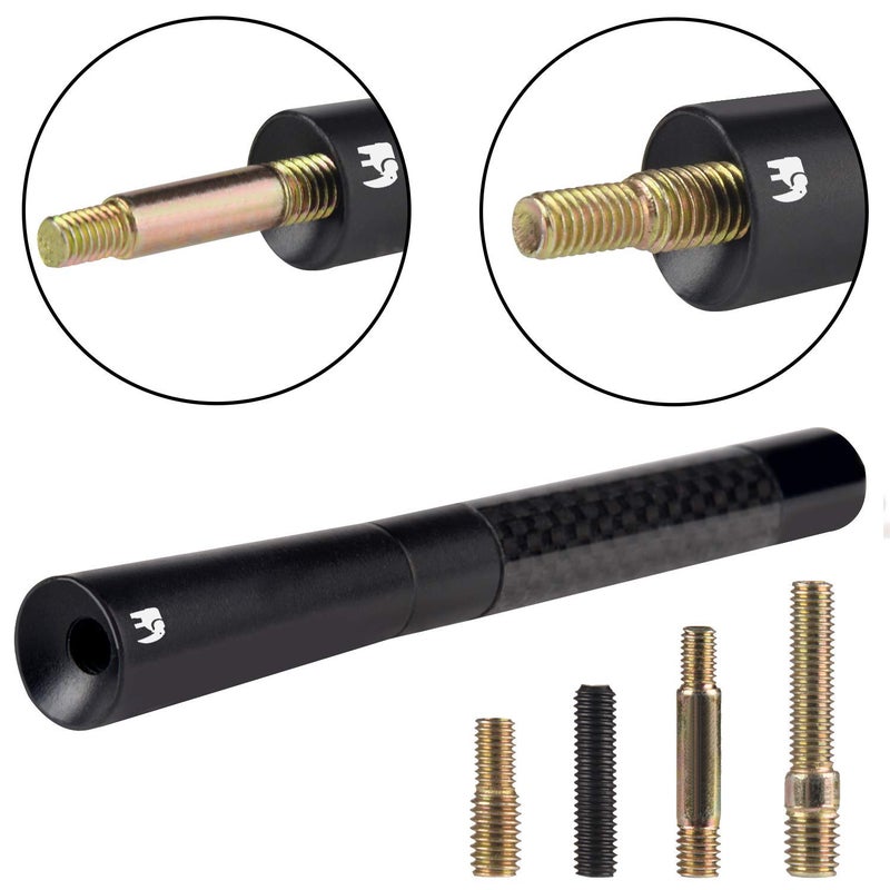 ONE250 Short Antenna, Compatible with Harley Davidson Motorcycles All Models (1998-2024) - Will fit Any Harley Davidson Street Glide, Road Glide, Road King or Electra Glide (Black) - Image 2